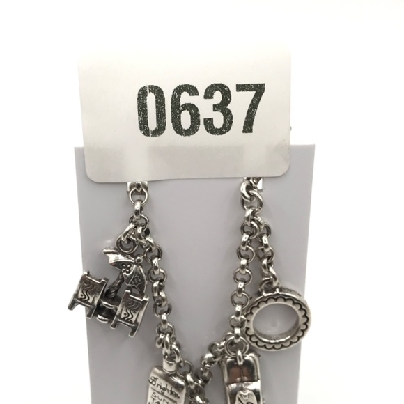 Brighton Charm Chain Bracelet Beach Vacation Silver Plate Tropical Fun Surf - Picture 13 of 13